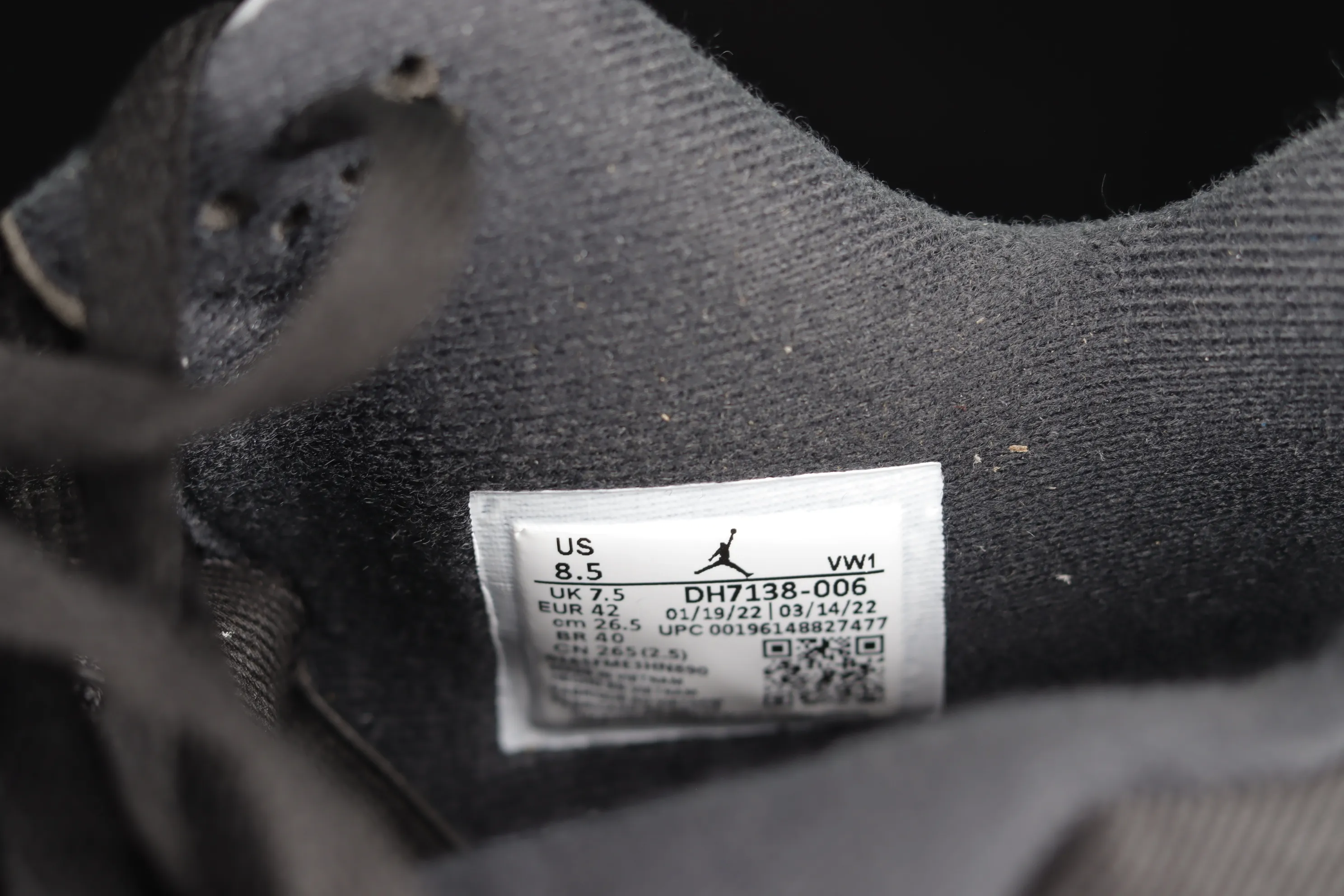 All categories Air Jordan Jordan series basketball shoes Air Jordan 4 Air Jordan 4 Retro "Olive Canvas" AJ4 Joe 4 black and gray denim DH7138-006